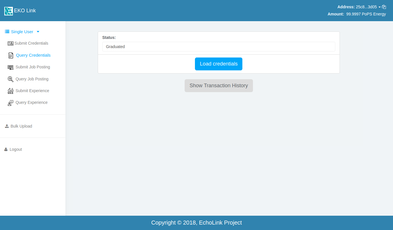 Credentials Query Demo